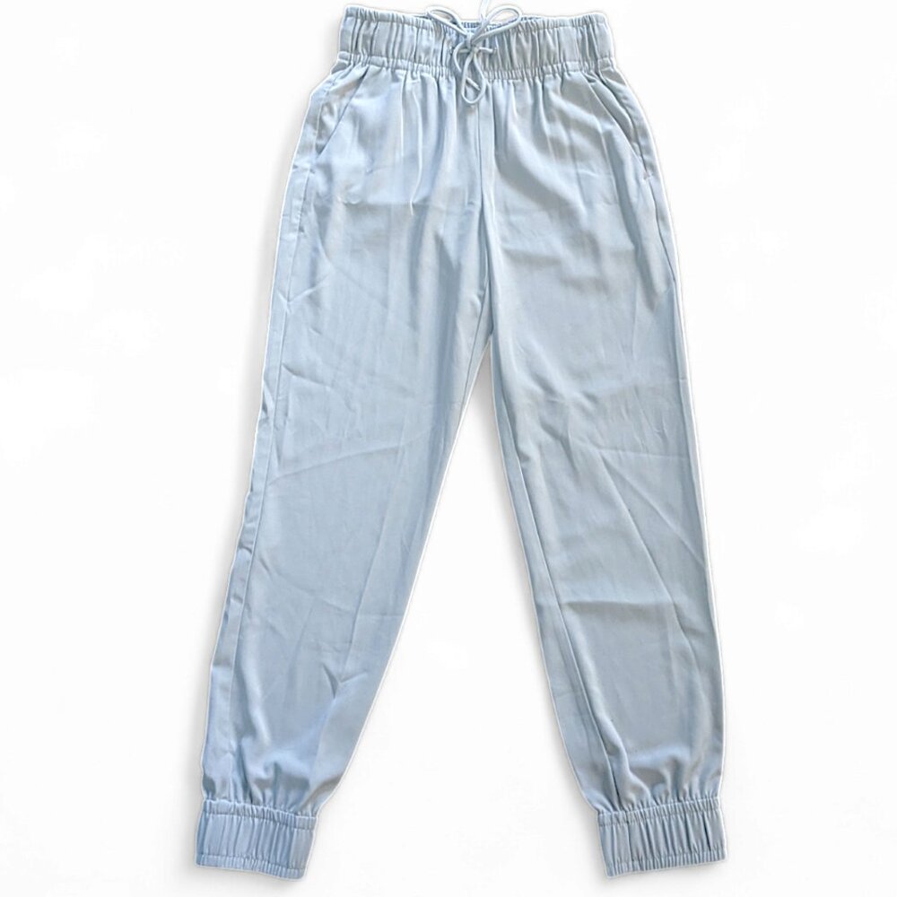 XXS Garage Mint Sateen Jogger Pants Drawstring Pockets High Waisted